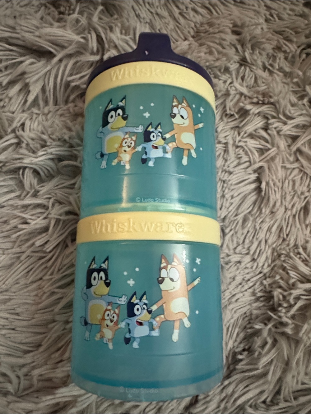 Whiskware Bluey Kids Snack Container Set - Teal Blue & Yellow